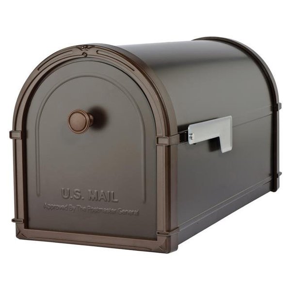 Architectural Mailboxes Architectural Mailboxes 5007593 Bellevue Modern Galvanized Steel Post Mounted Rubbed Bronze Mailbox; 10.7 x 9.2 x 21.3 in. 5007593